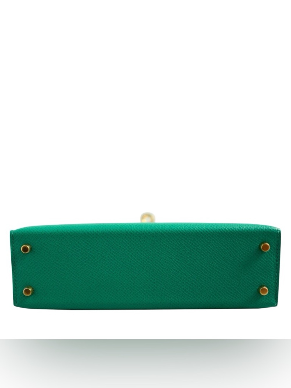 Mini Kelly in Emerald Green with Gold Hardware - Picture 7 of 8